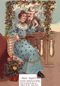 Tendre &eacute;treinte au jardin fleuri